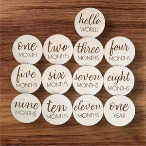 Monthly Milestone Engraved Marker Discs